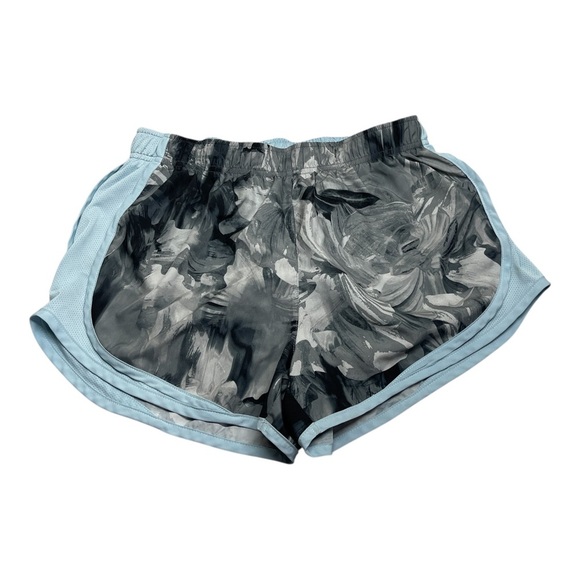 Nike Dri Fit Tempo Athletic Running Shorts Gray Light Blue Trim Women’s Size M - Picture 1 of 11